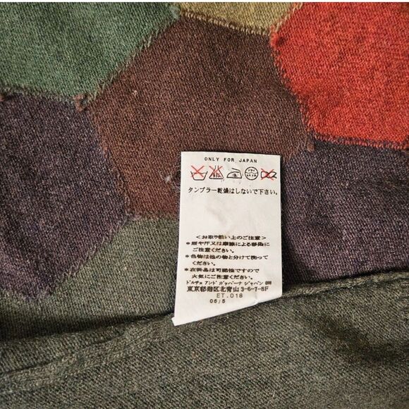 Dolce & Gabbana Vintage Olive Green Geometric Wool Pullover Sweater, Size L/XL - Picture 10 of 12